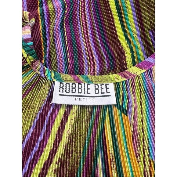 Vintage Robbie Bee Women’s Large Tiered Wrap Dress Multicolor Ribbed 90s - Picture 6 of 6